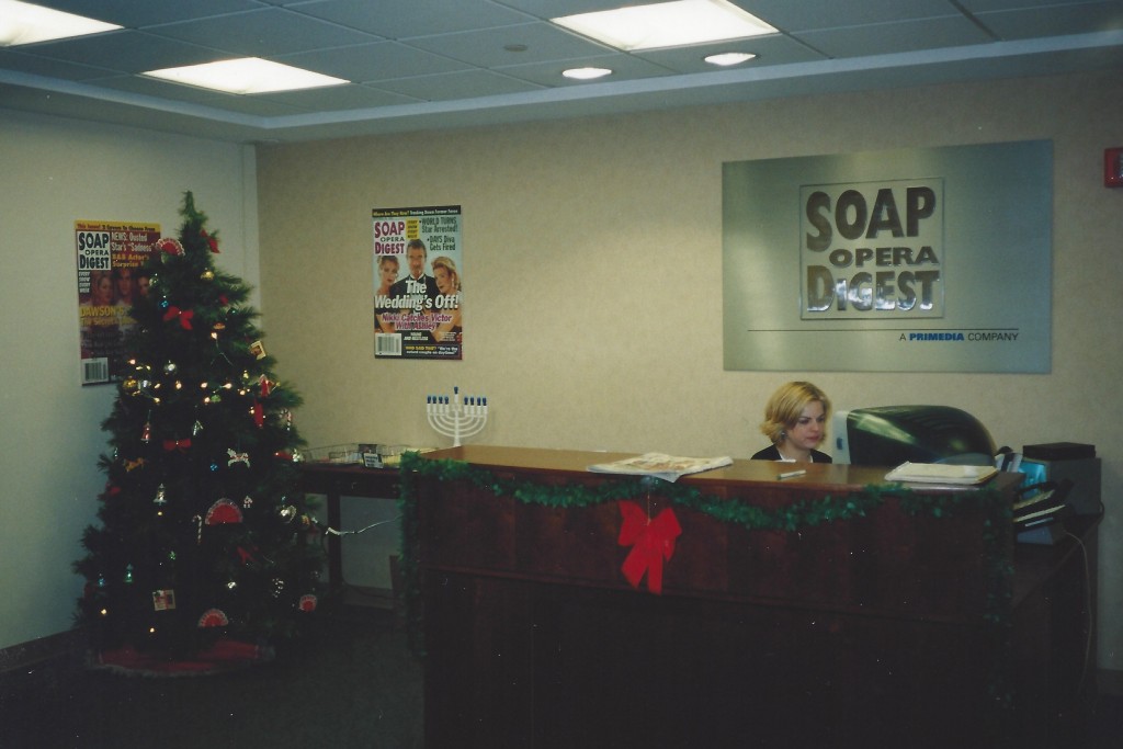 The Soap Opera Digest front desk.