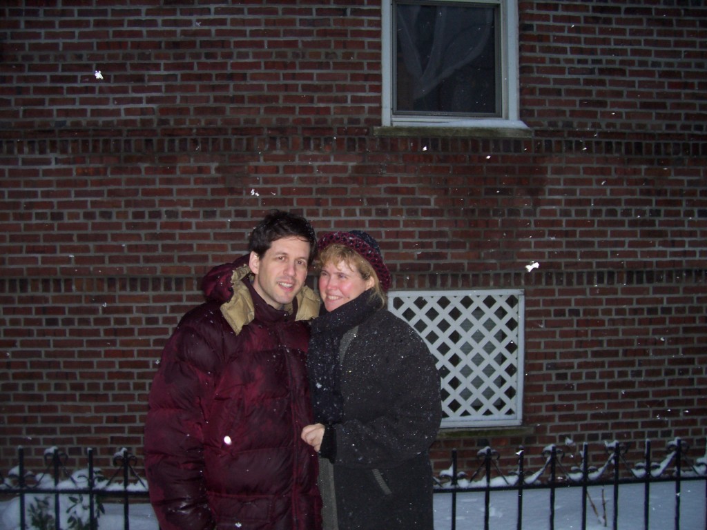 First photo I have of me and Maury, on a NYC snow day.